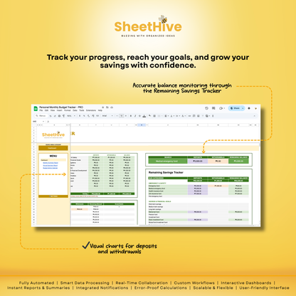 Personal Monthly Budget Tracker - PRO