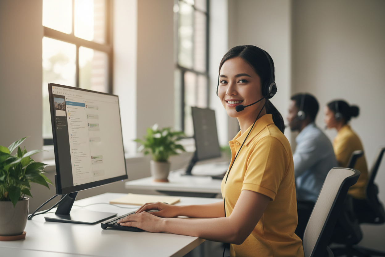 support, yellow shirt